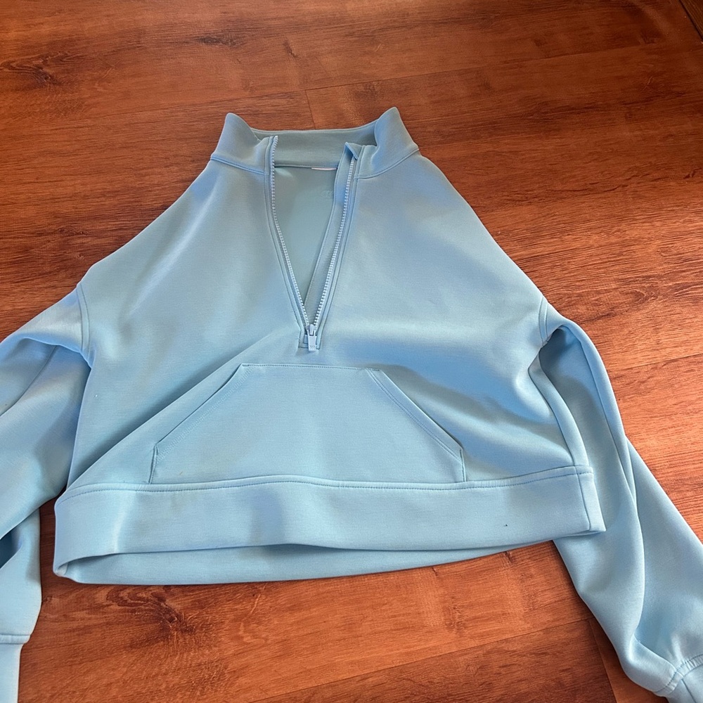 Light Blue Women's Half-Zip Pullover
